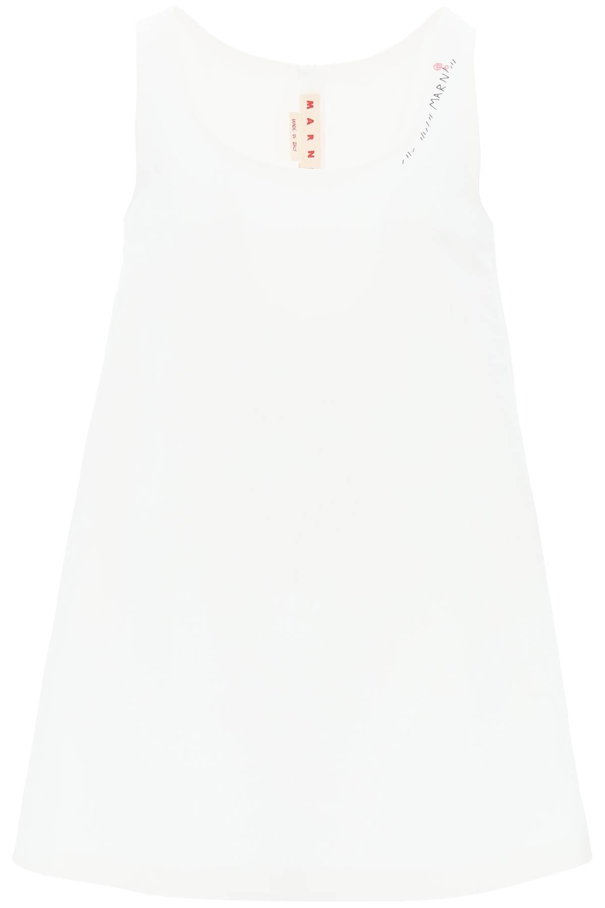 MARNI Hand-Embroidered Flared Cady Dress