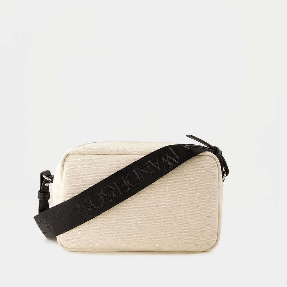 JW ANDERSON Tan Canvas Crossbody Camera Bag for Him or Her