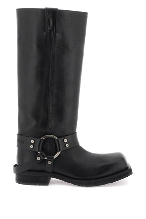 ACNE STUDIOS Stylish Black Biker Boots for Women - Perfect for the SS24 Season