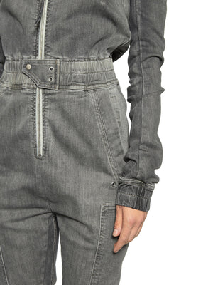 DRKSHDW Grey Denim Overalls for Women