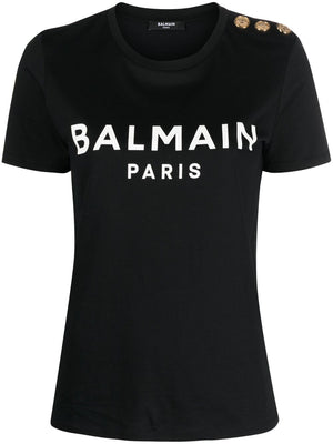 BALMAIN Classic Logo-Print T-Shirt for Women