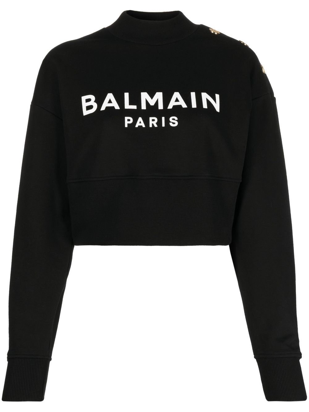 BALMAIN Modern Classic Logo Sweatshirt in Noir/Blanc