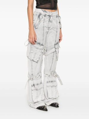 ACNE STUDIOS Mid-Rise Faded Effect Organic Cotton Trousers