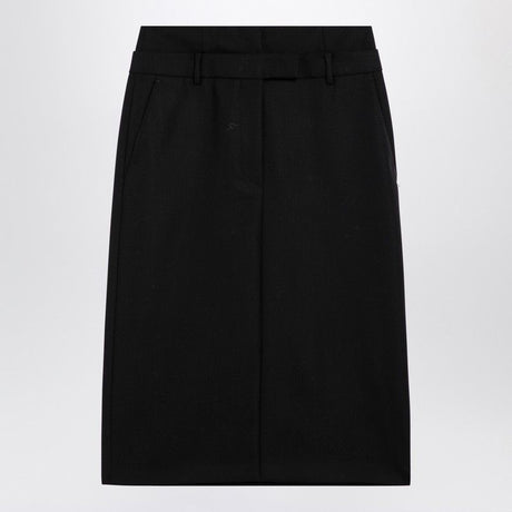 MAX MARA SPORTMAX Chic Black Wool Midi Skirt for Women