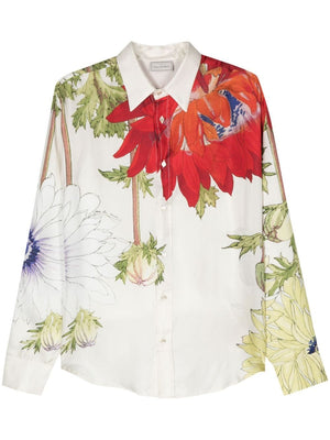 PIERRE LOUIS MASCIA Floral Print Silk Shirt for Women - SS24