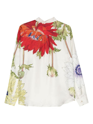 PIERRE LOUIS MASCIA Floral Print Silk Shirt for Women - SS24