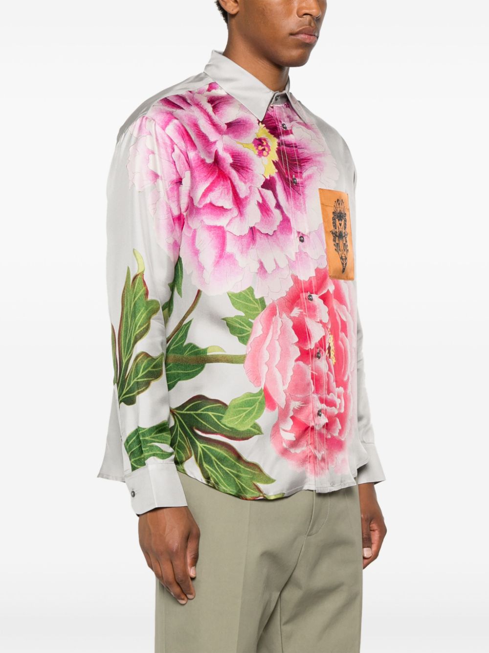 PIERRE LOUIS MASCIA Floral Print Silk Shirt for Women - SS24