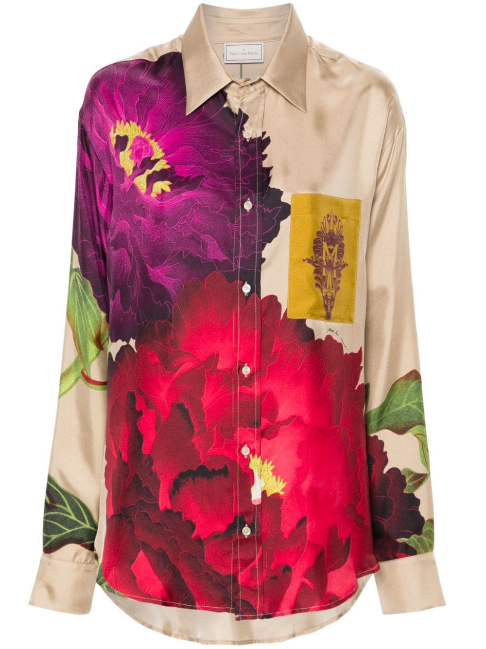 PIERRE LOUIS MASCIA Floral Print Silk Shirt for Women - SS24