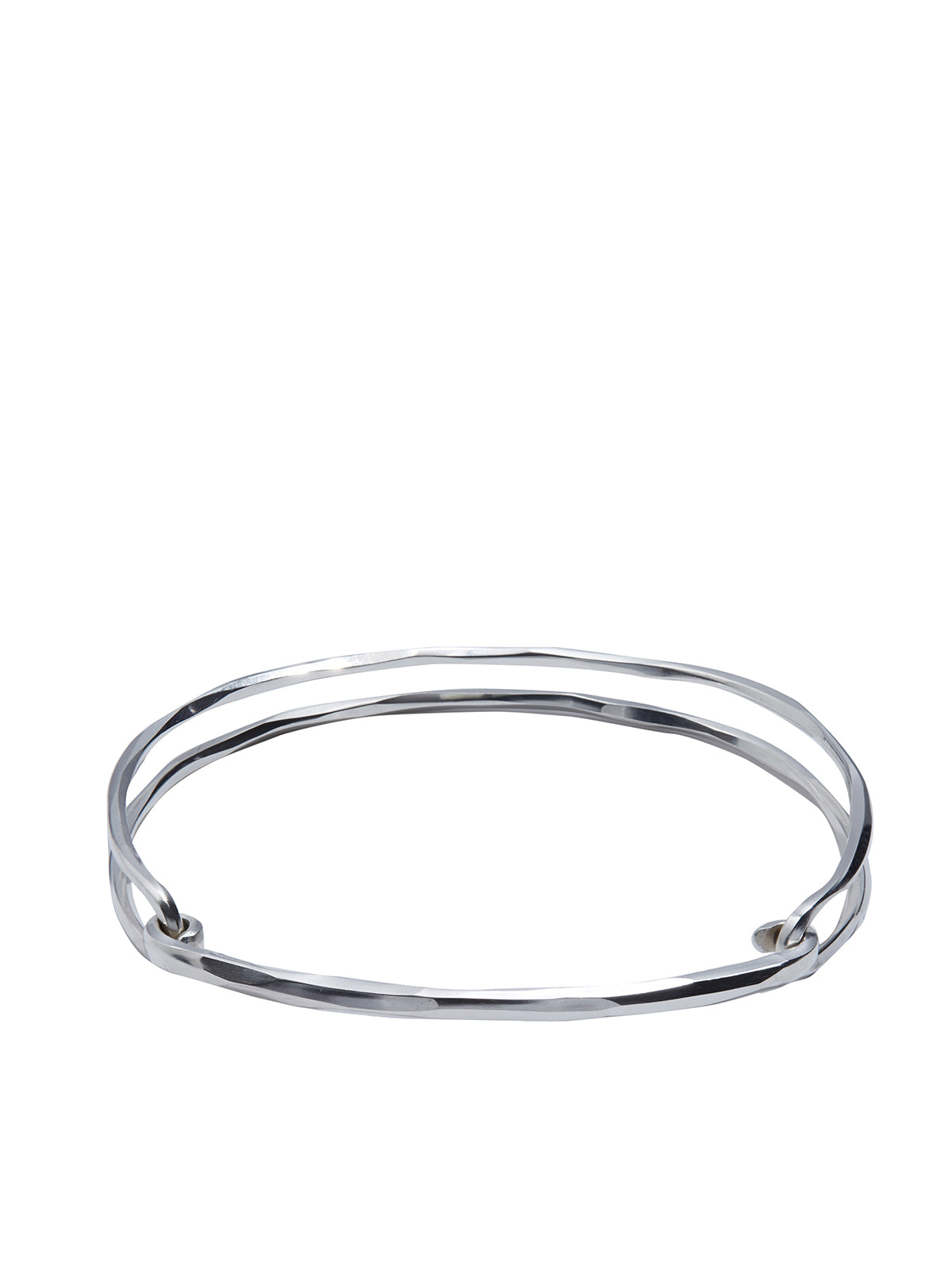 WERKSTATT:MUNCHEN Silver Rigid Bracelet for Men