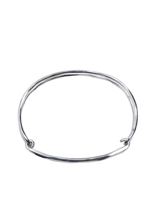 WERKSTATT:MUNCHEN Silver Rigid Bracelet for Men