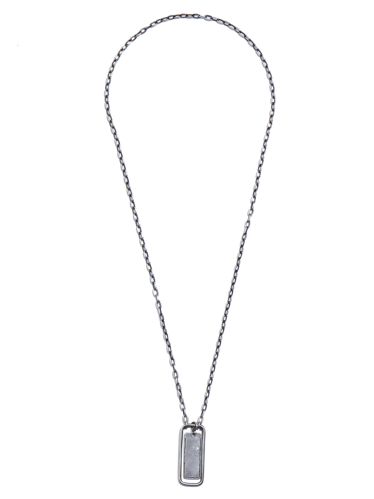 WERKSTATT:MUNCHEN Silver Necklace with Pendant for Men - CARRYOVER Collection