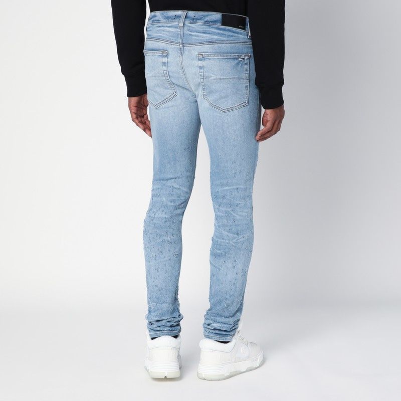 Quần Jeans Skinny Xanh Nhạt Rách