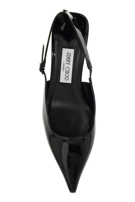 JIMMY CHOO Elegant Black Suede Slingback Pumps with Square Toe and Kitten Heel for Women