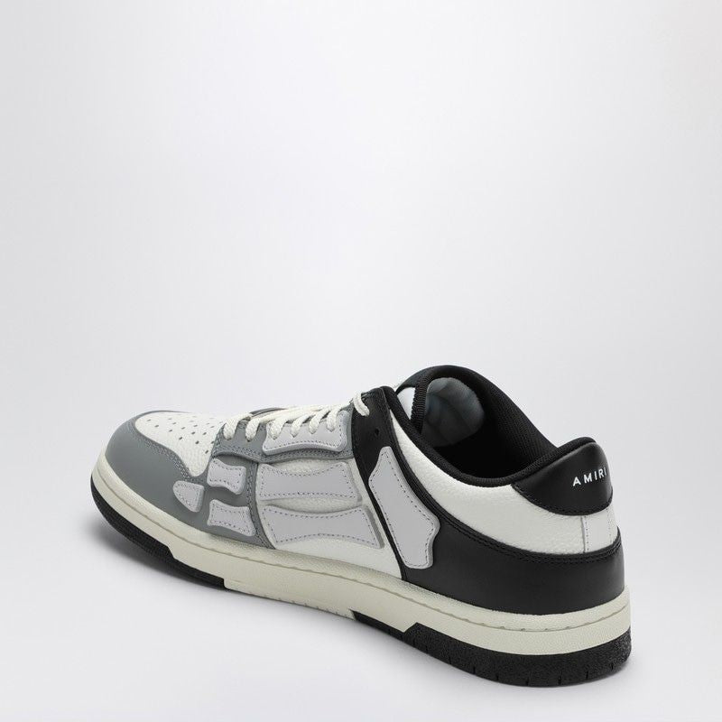 AMIRI Urban Edge Low-Top Leather Sneakers in Black, White & Grey