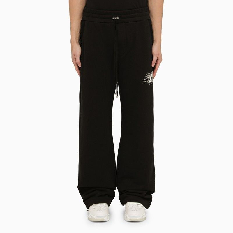 AMIRI Men's Black Cotton Jogging Trousers for SS24