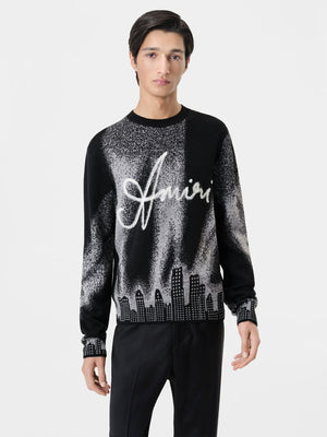 AMIRI Men's Superfine Merino Wool Crewneck Sweater