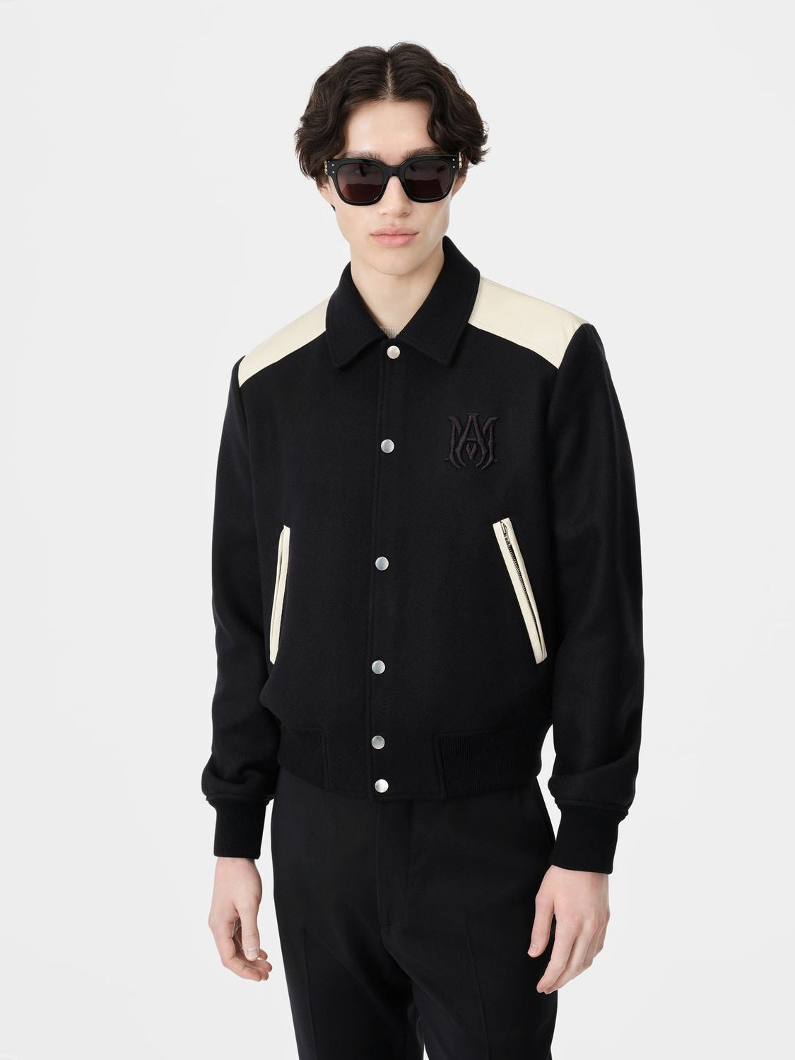 AMIRI Men's Black Wool Blend Western Jacket for FW24