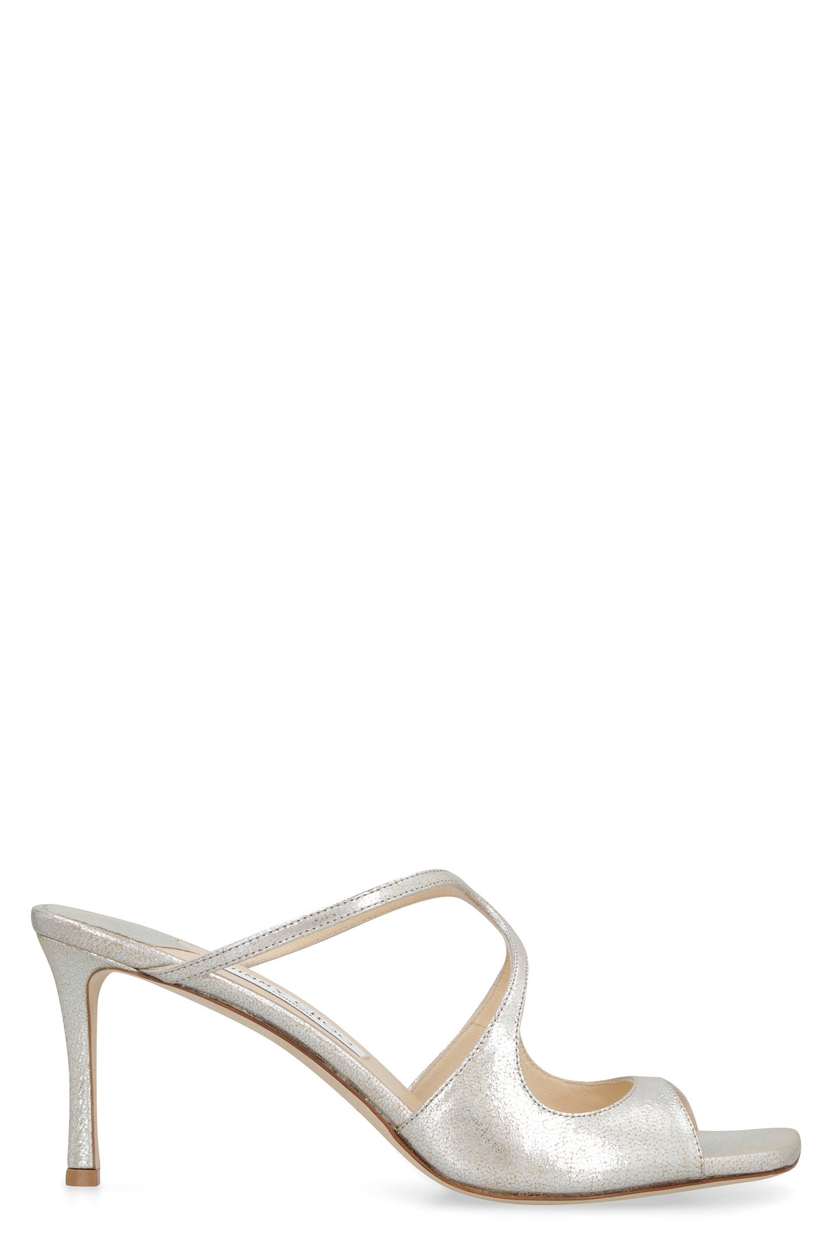 JIMMY CHOO Anise 75 Leather Sandals for Women in Nude & Neutrals - SS24 Collection