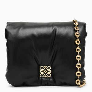 LOEWE Black Leather Padded Cross-Body Handbag for Women