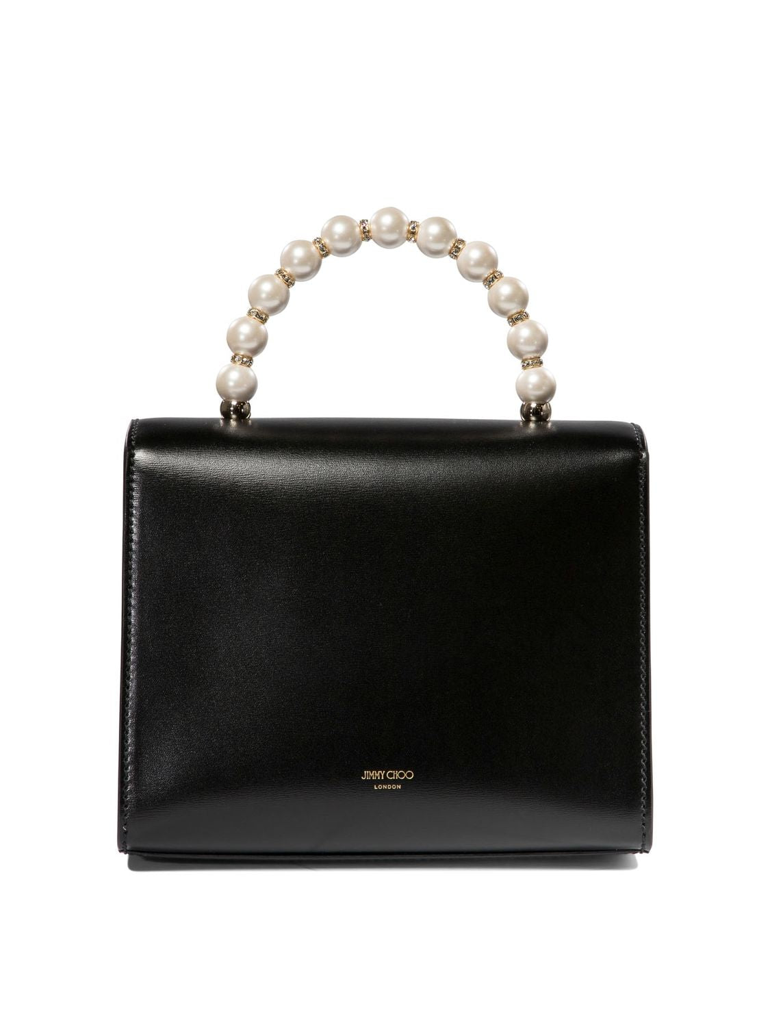 JIMMY CHOO Avenue Mini Top Handle Handbag in Black