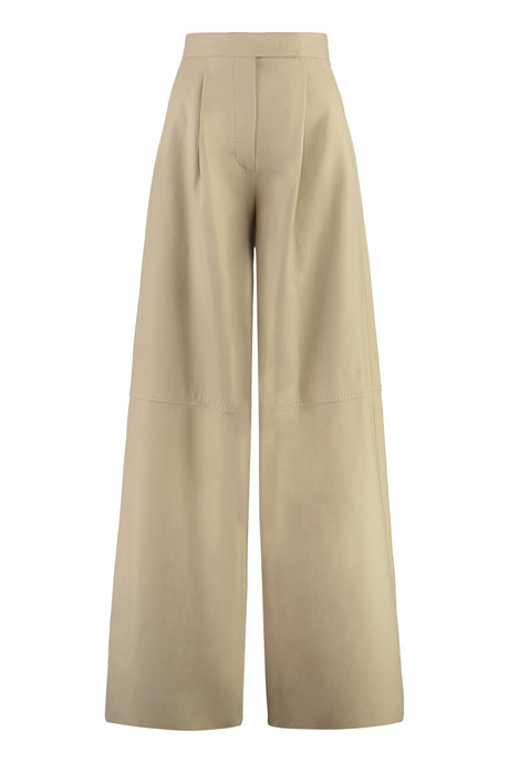 MAX MARA Wide Leg Trousers with Back Welt Pockets