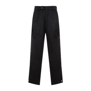 AMIRI Black Pleated Snap Pants for Men - FW23 Collection