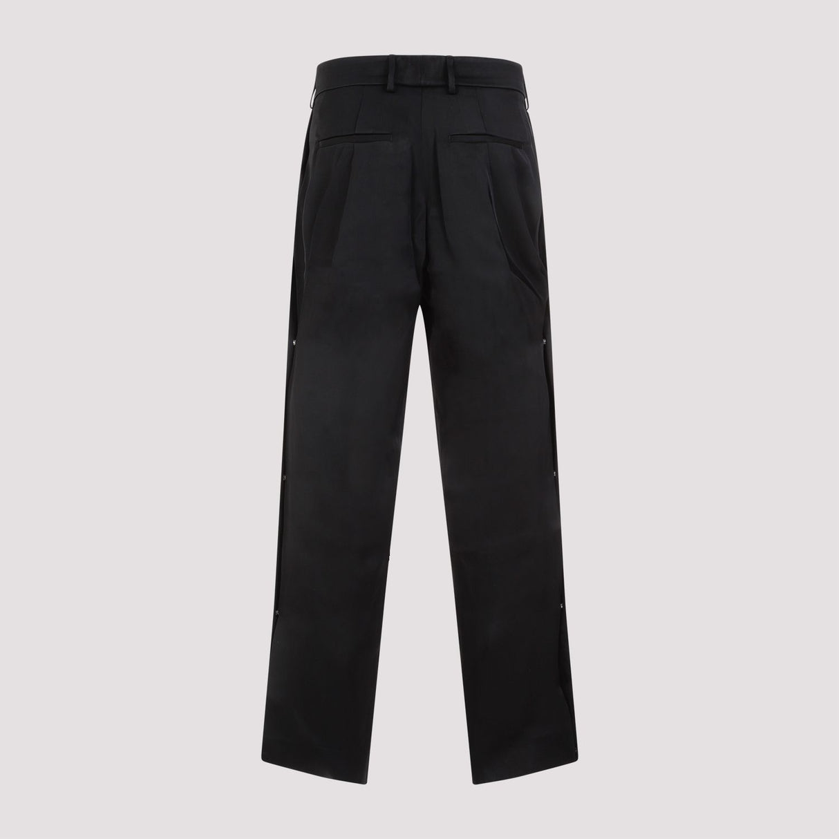 AMIRI Black Pleated Snap Pants for Men - FW23 Collection