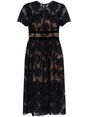 SELF-PORTRAIT Lace Midi Dress with Bow Detailing