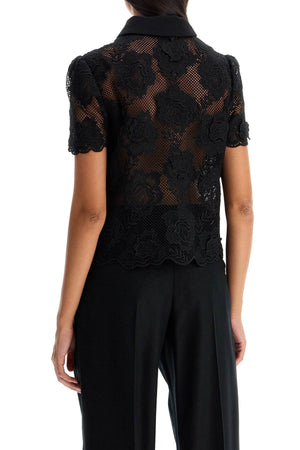 SELF-PORTRAIT Elegant Black Lace Top for Women