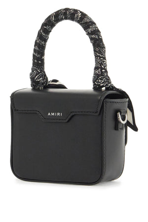 AMIRI Mini Leather Handbag with Bandana Handle