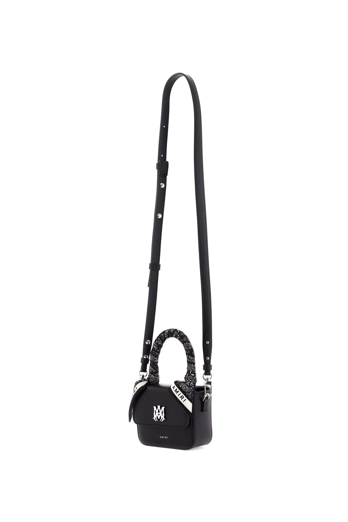 AMIRI Mini Leather Handbag with Bandana Handle