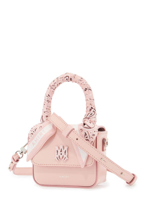 AMIRI Mini Leather Handbag with Bandana Handle