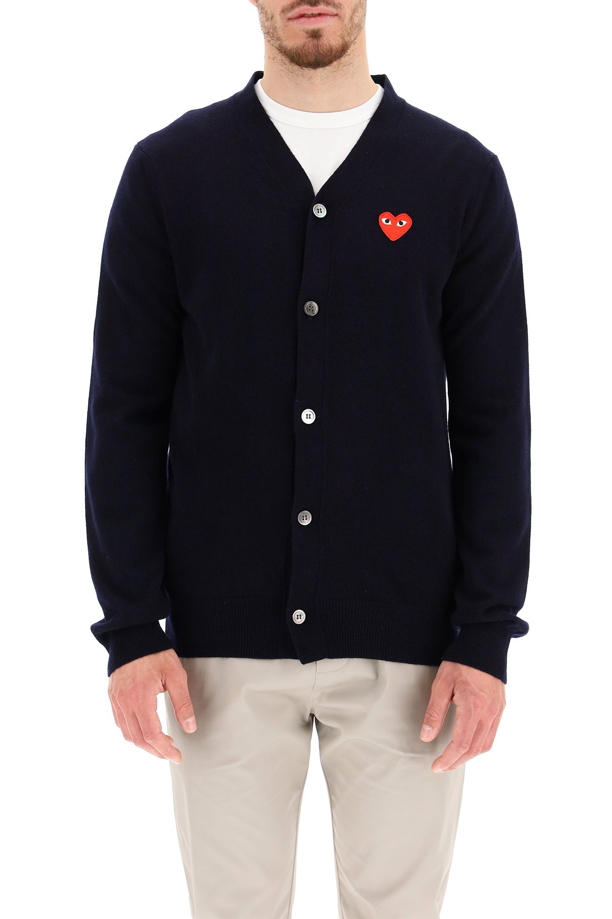 COMME DES GARÇONS PLAY Unisex Cardigan with Heart Logo