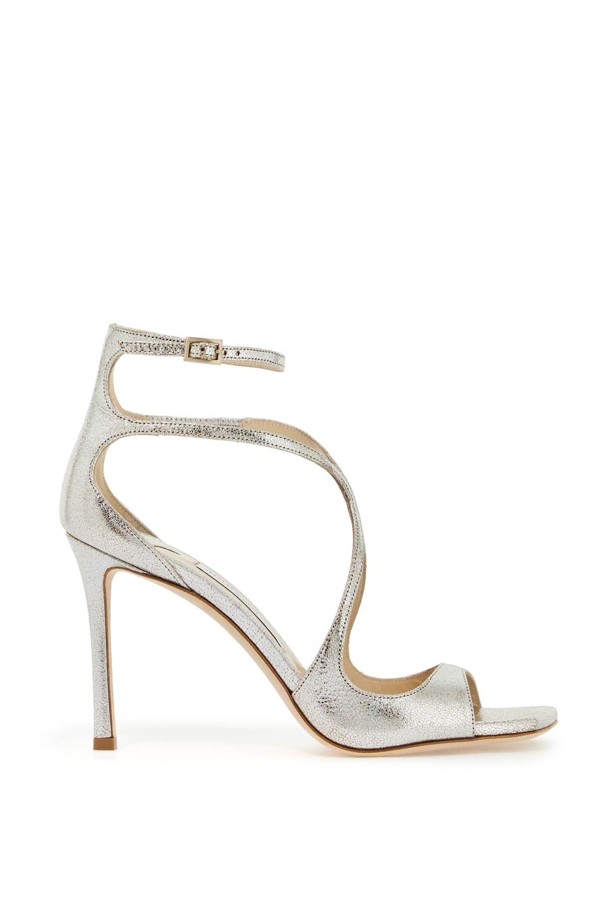 JIMMY CHOO 95 Elegant Laminated Leather Sandals