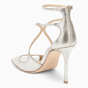 JIMMY CHOO 95 Elegant Laminated Leather Sandals