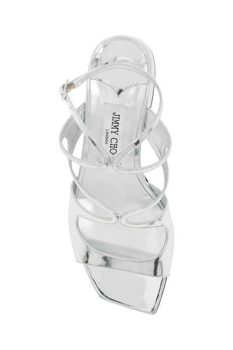 JIMMY CHOO Metallic Leather Azilia 45 Sandals