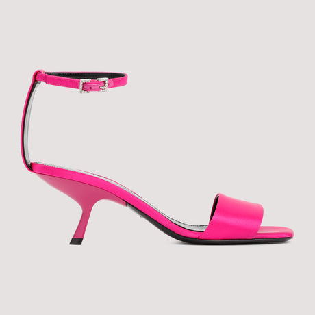 SERGIO ROSSI Stylish Pink and Purple Satin Sandals for Women