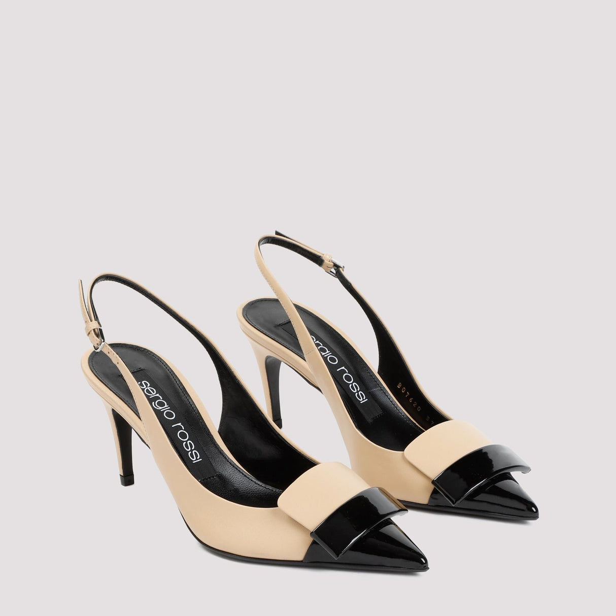 SERGIO ROSSI Nude Slingback Pumps for Women - 9cm Leather Heels