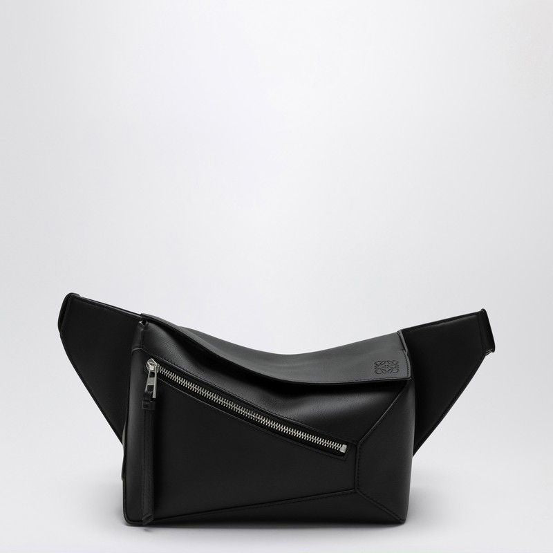 LOEWE Elegant Small Black Leather Waist Bag