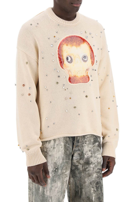ACNE STUDIOS Men's Studded Pullover with Animation for SS24