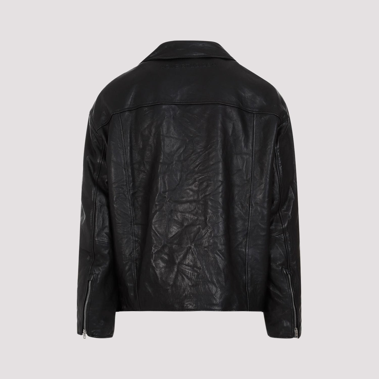 ACNE STUDIOS Men's Black Leather Jacket for SS24