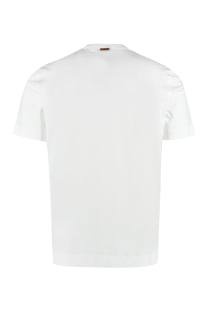 ZEGNA Men's White Cotton T-Shirt - FW23 Collection