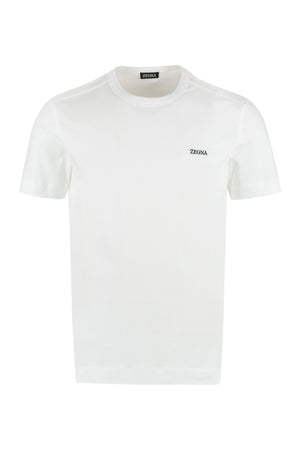 ZEGNA Men's White Cotton T-Shirt - FW23 Collection