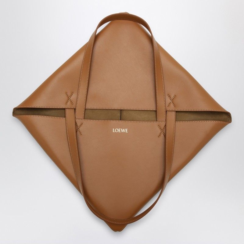 LOEWE Puzzle Fold Large Desert Leather Tote for Men