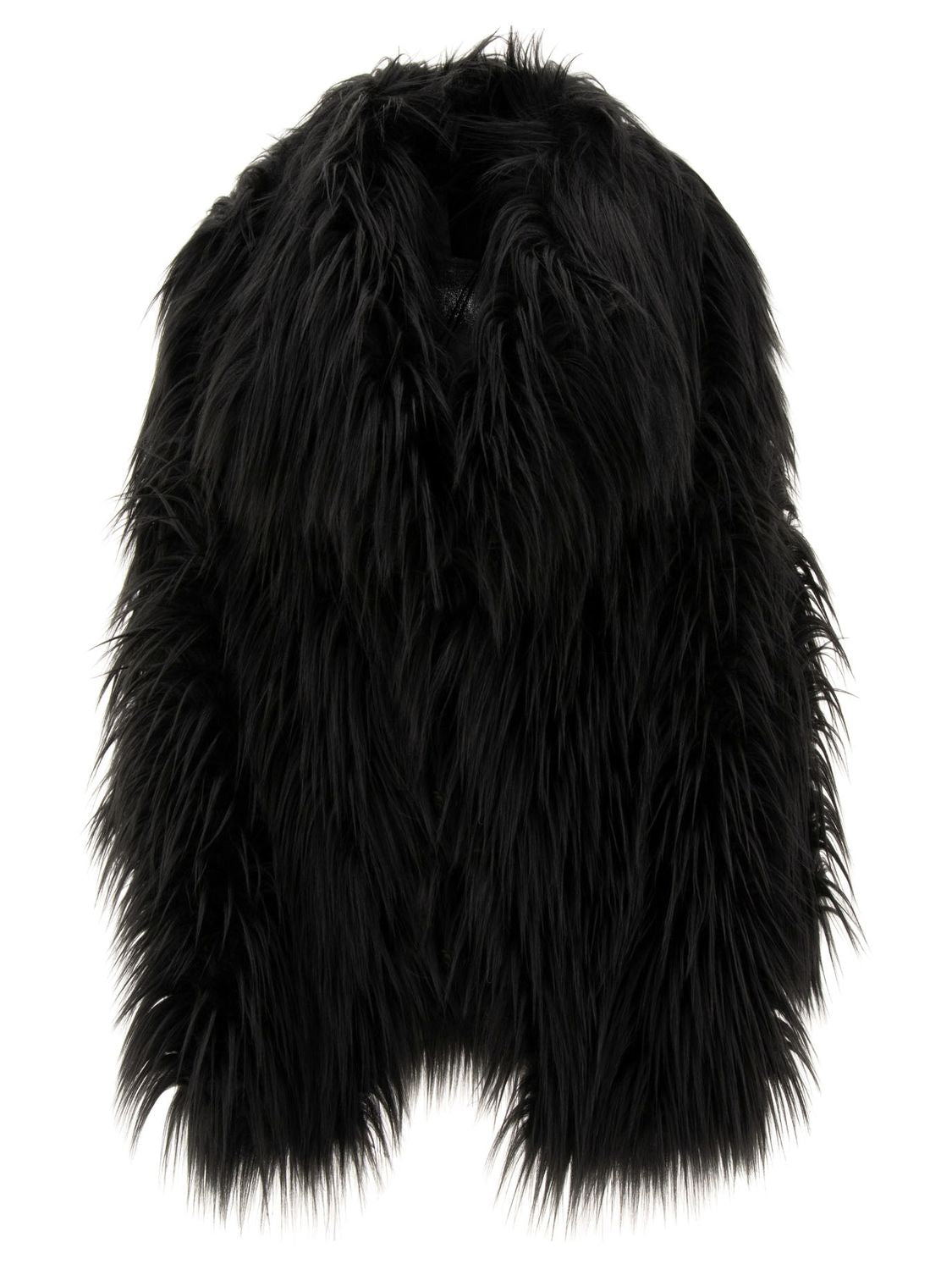 BB COUTURE Luxurious Black Faux-Fur Jacket