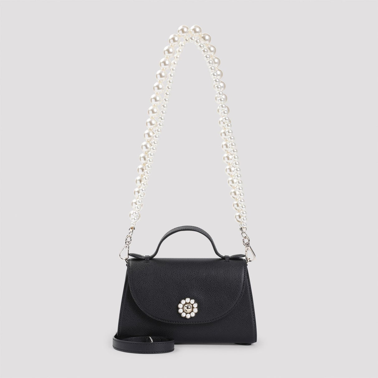 SIMONE ROCHA Valentine Mini Crossbody Handbag - Elegant Leather & Pearl Design