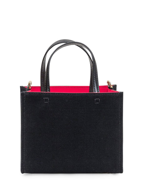 Túi xách nhỏ vải đen cùng chi tiết da - Bộ sưu tập SS24