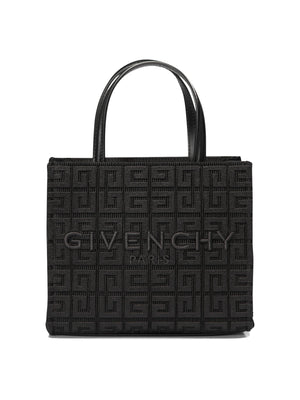 GIVENCHY Elegant Mini G-Tote Canvas Handbag with Leather Accents and Removable Shoulder Strap