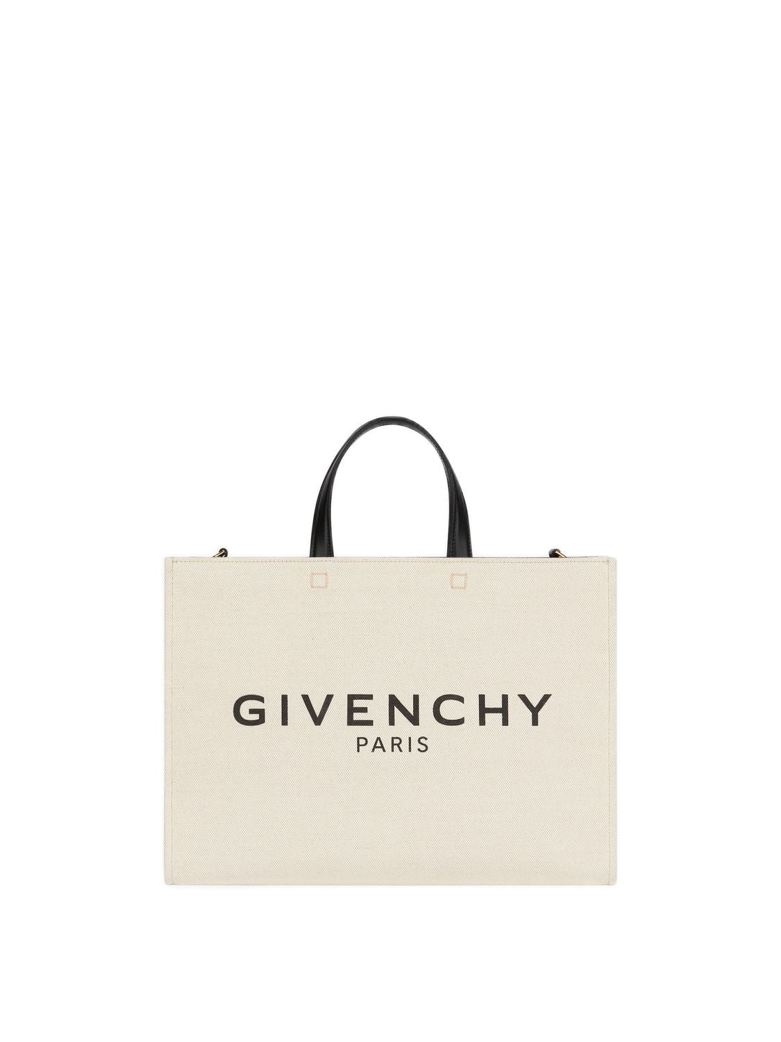 GIVENCHY Women's Nude & Neutral Cotton Blend Medium Tote Handbag W:37CM H:27CM D:14CM SS24