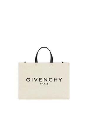 GIVENCHY Women's Nude & Neutral Cotton Blend Medium Tote Handbag W:37CM H:27CM D:14CM SS24